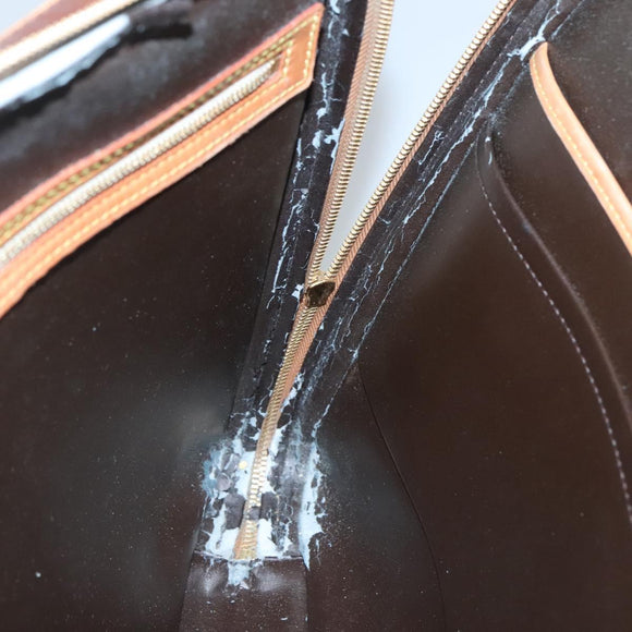 LOUIS VUITTON Monogram Vernis Van Damme Hand Bag Bronze M91125 LV Auth 133071