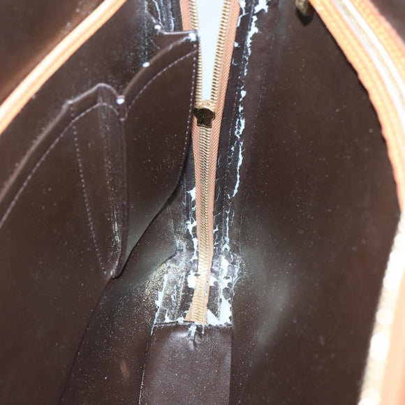 LOUIS VUITTON Monogram Vernis Van Damme Hand Bag Bronze M91125 LV Auth 133071