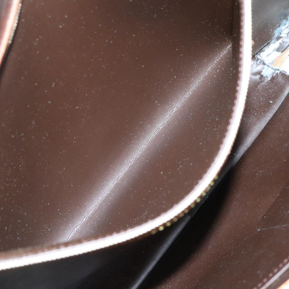 LOUIS VUITTON Monogram Vernis Van Damme Hand Bag Bronze M91125 LV Auth 133071