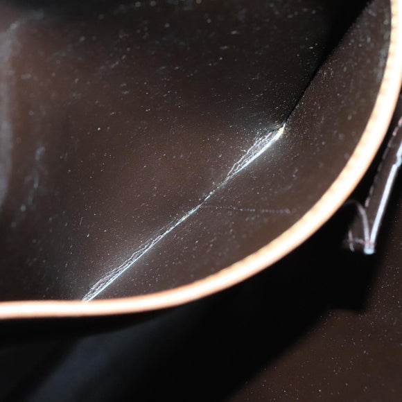 LOUIS VUITTON Monogram Vernis Van Damme Hand Bag Bronze M91125 LV Auth 133071