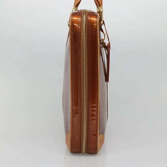 LOUIS VUITTON Monogram Vernis Van Damme Hand Bag Bronze M91125 LV Auth 133071