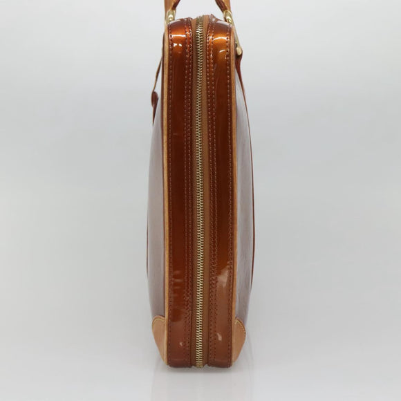 LOUIS VUITTON Monogram Vernis Van Damme Hand Bag Bronze M91125 LV Auth 133071