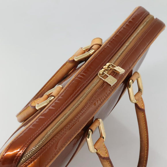 LOUIS VUITTON Monogram Vernis Van Damme Hand Bag Bronze M91125 LV Auth 133071