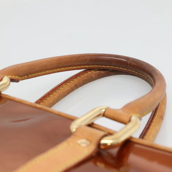 LOUIS VUITTON Monogram Vernis Van Damme Hand Bag Bronze M91125 LV Auth 133071