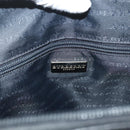 BURBERRY Nova Check Hand Bag PVC 2way Beige Silver Auth 133082-11