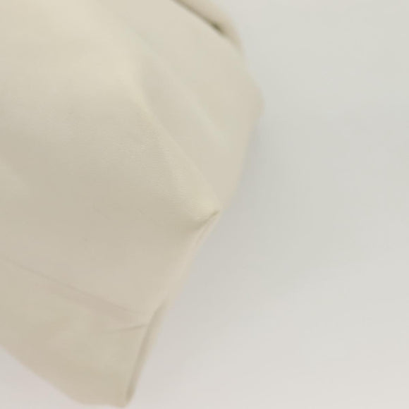 BOTTEGA VENETA Clutch Bag Leather White Auth 133083
