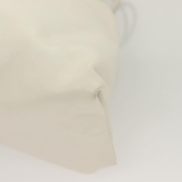 BOTTEGA VENETA Clutch Bag Leather White Auth 133083