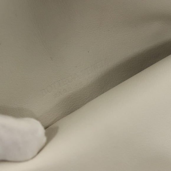 BOTTEGA VENETA Clutch Bag Leather White Auth 133083