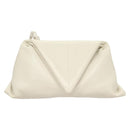 BOTTEGA VENETA Clutch Bag Leather White Auth 133083-13