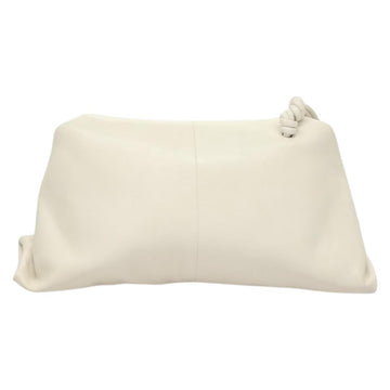 BOTTEGA VENETA Clutch Bag Leather White Auth 133083 - 0