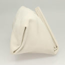 BOTTEGA VENETA Clutch Bag Leather White Auth 133083-3