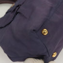 PRADA Hand Bag Nylon 2way Purple Gold Auth 133087-10