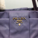 PRADA Hand Bag Nylon 2way Purple Gold Auth 133087-18