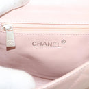 CHANEL Matelasse Hand Bag Leather Beige Silver CC Auth 133091-19