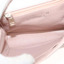 CHANEL Matelasse Hand Bag Leather Beige Silver CC Auth 133091-11