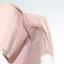 CHANEL Matelasse Hand Bag Leather Beige Silver CC Auth 133091-20