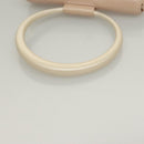 CHANEL Matelasse Hand Bag Leather Beige Silver CC Auth 133091-7