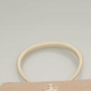 CHANEL Matelasse Hand Bag Leather Beige Silver CC Auth 133091-14