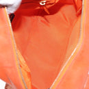 CHANEL Matelasse Hand Bag Lamb Skin Orange Gold CC Auth 133092-16