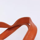 CHANEL Matelasse Hand Bag Lamb Skin Orange Gold CC Auth 133092-8