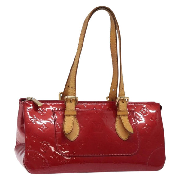 LOUIS VUITTON Vernis Rosewood Avenue Bag Pomme D'amour M93507 LV Auth 133098