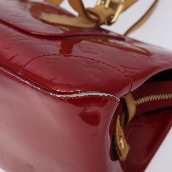 LOUIS VUITTON Vernis Rosewood Avenue Bag Pomme D'amour M93507 LV Auth 133098