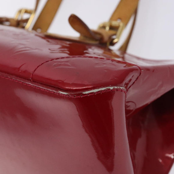 LOUIS VUITTON Vernis Rosewood Avenue Bag Pomme D'amour M93507 LV Auth 133098