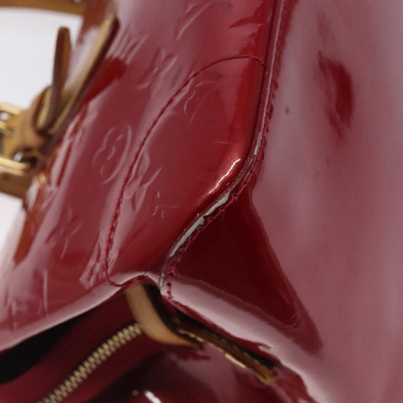 LOUIS VUITTON Vernis Rosewood Avenue Bag Pomme D'amour M93507 LV Auth 133098