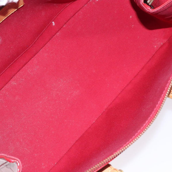 LOUIS VUITTON Vernis Rosewood Avenue Bag Pomme D'amour M93507 LV Auth 133098