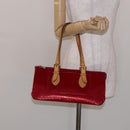 LOUIS VUITTON Vernis Rosewood Avenue Bag Pomme D'amour M93507 LV Auth 133098-23