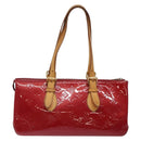 LOUIS VUITTON Vernis Rosewood Avenue Bag Pomme D'amour M93507 LV Auth 133098-2