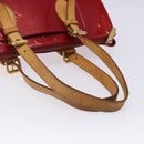 LOUIS VUITTON Vernis Rosewood Avenue Bag Pomme D'amour M93507 LV Auth 133098-7