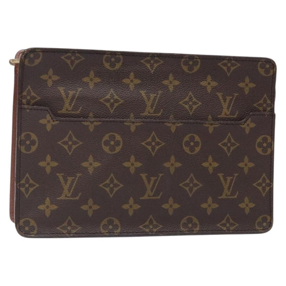 LOUIS VUITTON Monogram Pochette Homme Clutch Bag M51795 LV Auth 133107