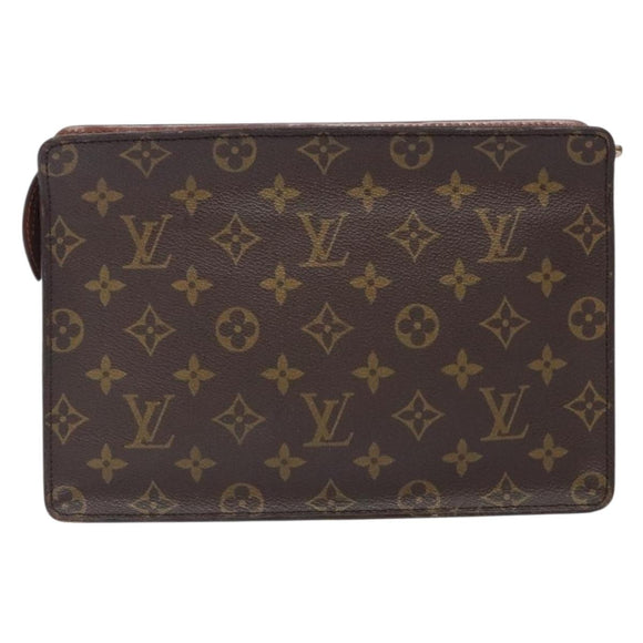 LOUIS VUITTON Monogram Pochette Homme Clutch Bag M51795 LV Auth 133107