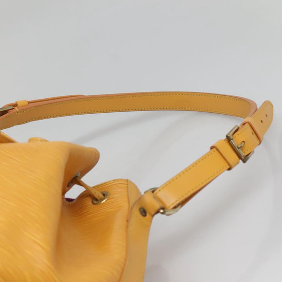 LOUIS VUITTON Epi Petit Noe Shoulder Bag Yellow M44109 LV Auth 133115