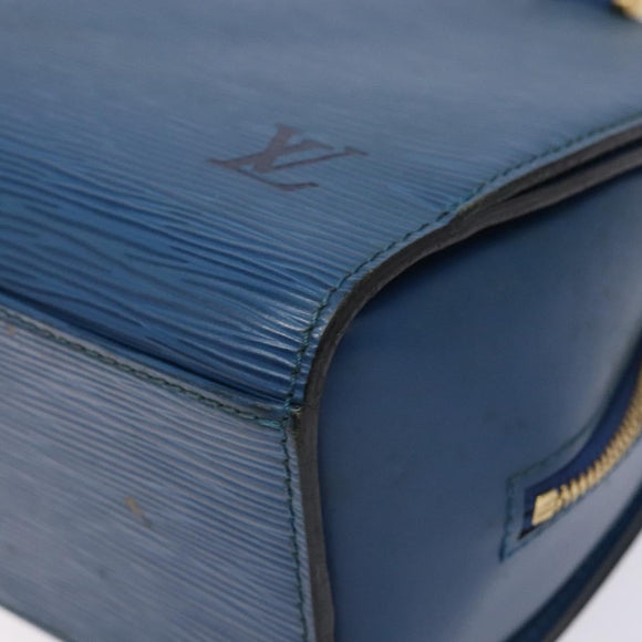 LOUIS VUITTON Epi Pont Neuf Hand Bag Blue M52055 LV Auth 133116