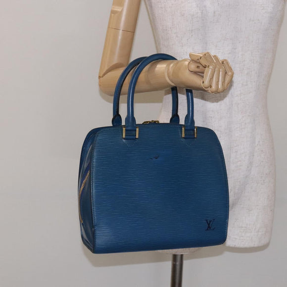 LOUIS VUITTON Epi Pont Neuf Hand Bag Blue M52055 LV Auth 133116