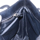 BURBERRY Nova Check Hand Bag PVC Beige Silver Auth 133131-17