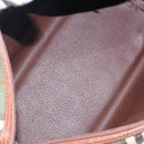 Burberrys Nova Check Hand Bag PVC Leather Green Gold Auth 133132-11