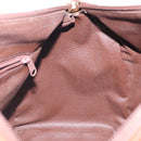 Burberrys Nova Check Hand Bag PVC Leather Green Gold Auth 133132-19