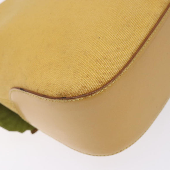 Salvatore Ferragamo Sunflower Shoulder Bag Canvas Yellow Auth 133137