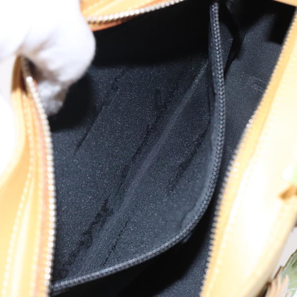 Salvatore Ferragamo Sunflower Shoulder Bag Canvas Yellow Auth 133137