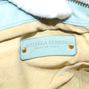 BOTTEGA VENETA INTRECCIATO Shoulder Bag Leather Light Blue Gold Auth 133141-15