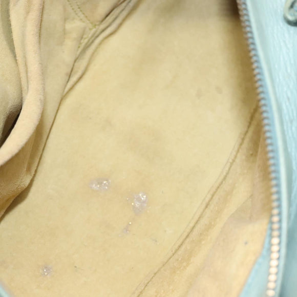 BOTTEGA VENETA INTRECCIATO Shoulder Bag Leather Light Blue Gold Auth 133141