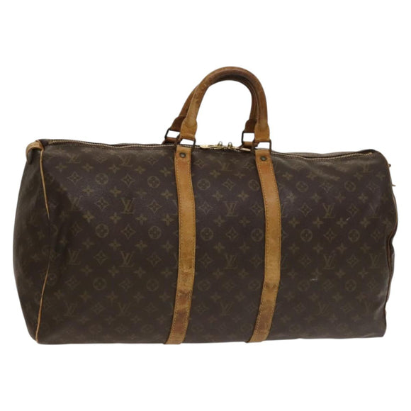 LOUIS VUITTON Monogram Keepall 55 Boston Bag M41424 LV Auth 133150