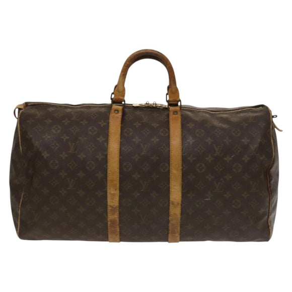 LOUIS VUITTON Monogram Keepall 55 Boston Bag M41424 LV Auth 133150