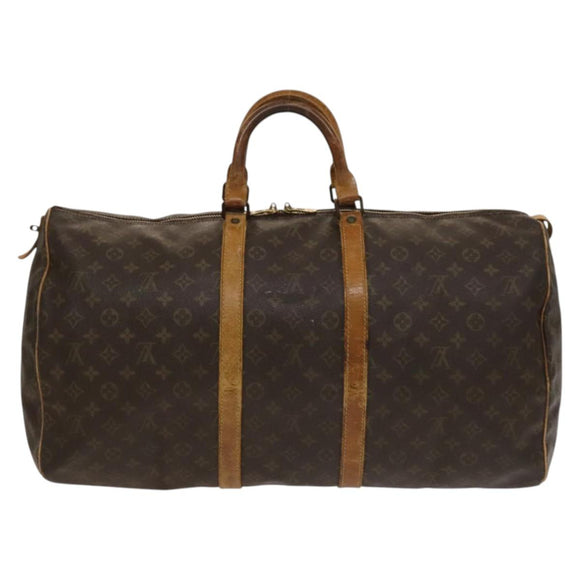 LOUIS VUITTON Monogram Keepall 55 Boston Bag M41424 LV Auth 133150