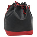 LOUIS VUITTON Epi Noe Shoulder Bag Bicolor Black Red M44017 LV Auth 133153-1