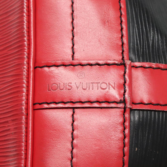 LOUIS VUITTON Epi Noe Shoulder Bag Bicolor Black Red M44017 LV Auth 133153