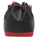 LOUIS VUITTON Epi Noe Shoulder Bag Bicolor Black Red M44017 LV Auth 133153-13